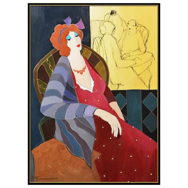 Post Impressionist Late 20th Century A Woman's Misery, Itzchak Tarkay For Sale - Image 3 of 5