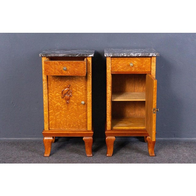 Vintage Brown Bedside Cabinets, Set of 2 For Sale - Image 4 of 18