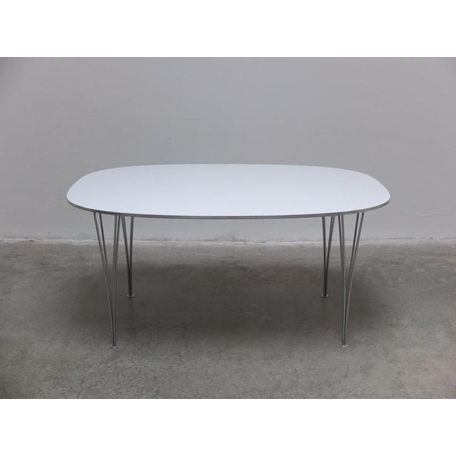 Piet Hein Super-Elliptical Dining Table by Piet Hein and Bruno Mathsson for Fritz Hansen, 1975 For Sale - Image 4 of 18