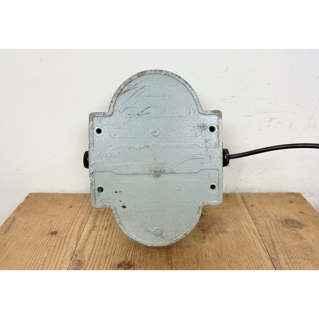 Industrial Cast Aluminium Wall Light with Frosted Glass from Elektrosvit, 1970s For Sale - Image 12 of 16