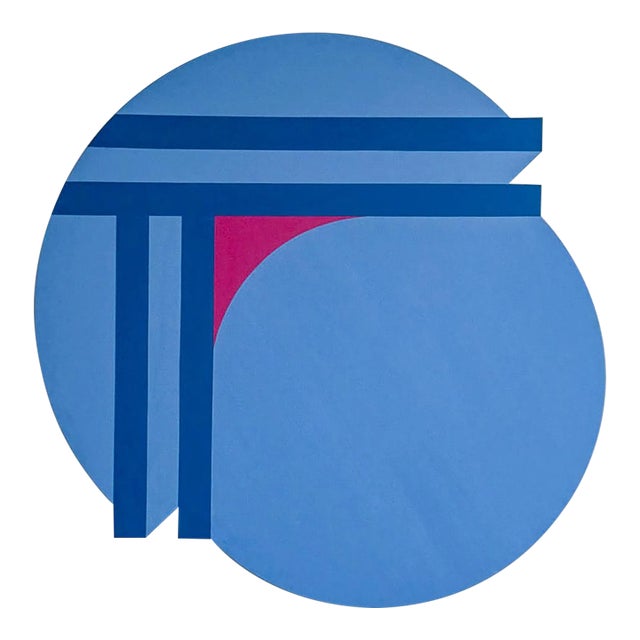 1980s Cosmics' Hard Edge Painting by Marion S. Siciliano For Sale