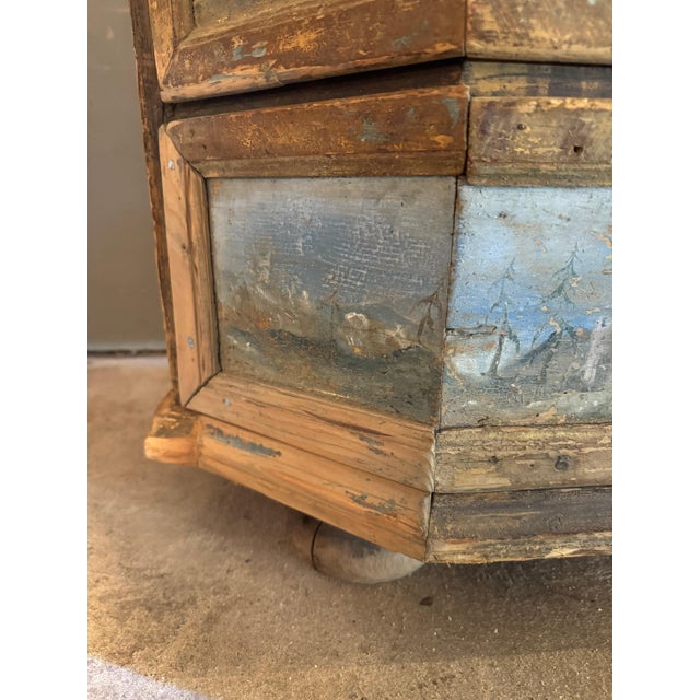 Brown Northern Italian Painted Commode For Sale - Image 8 of 9