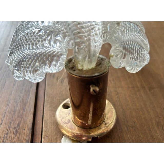 Iridescent Murano Leaf Sconces, 1940s, Set of 2 For Sale - Image 4 of 14