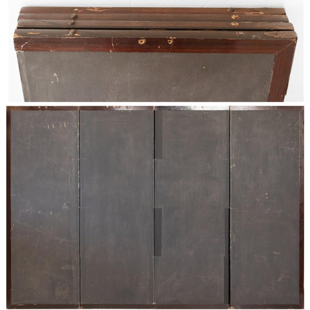 C. 1940s Vintage Chinese Painted Folding Screen "Flying Kites" For Sale - Image 15 of 16