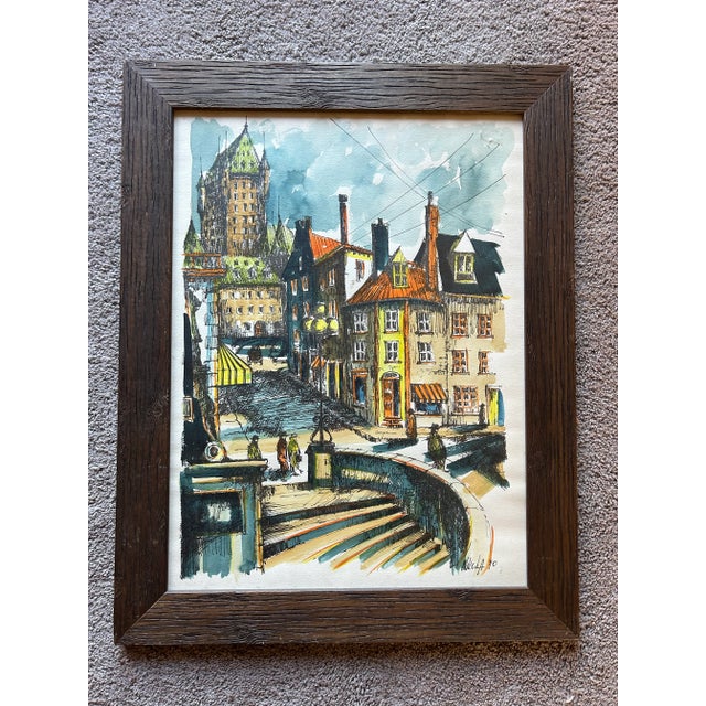 Vintage original hand colored lithograph dated 1970 to the lower right corner. Image measures 17.5 x 22.5”. Identified as...