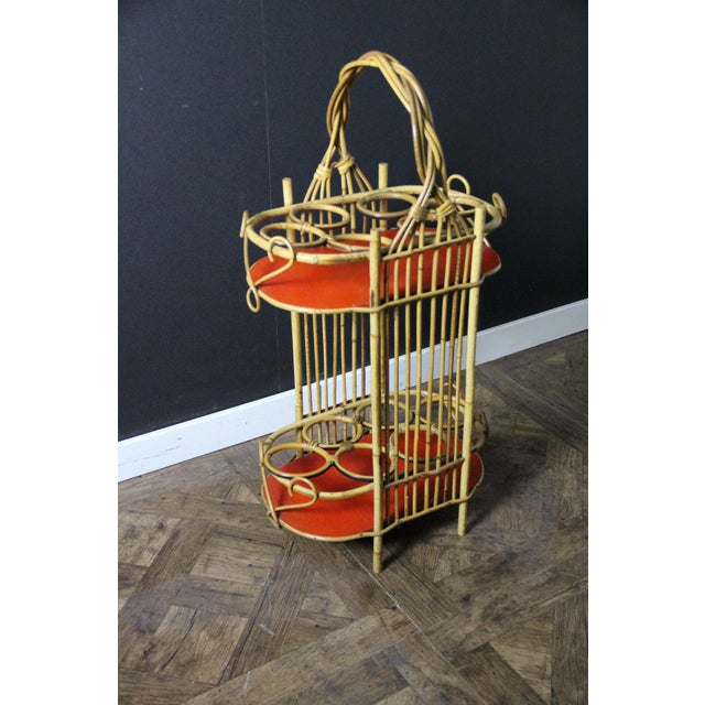 Mid-Century Modern Vintage Bamboo and Rattan Bar, 1950s For Sale - Image 3 of 17