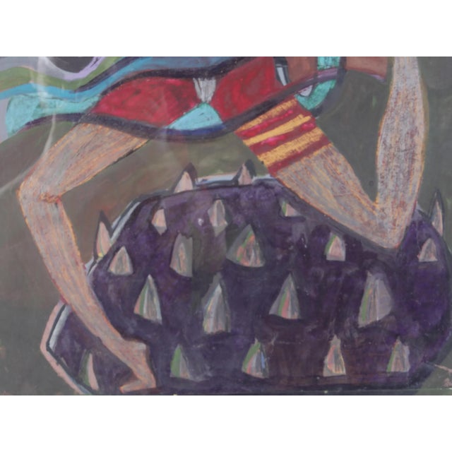 Dagmar Jelínková, Dancer, 1990s, Tempera, Watercolor, Pastel & Pencil on Paper, Framed For Sale - Image 4 of 13