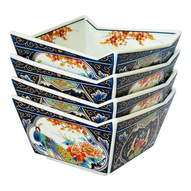 Set of 4 Asian Rice Bowls For Sale