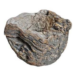 Mid 20th Century Old India Burl Wood Bowl For Sale