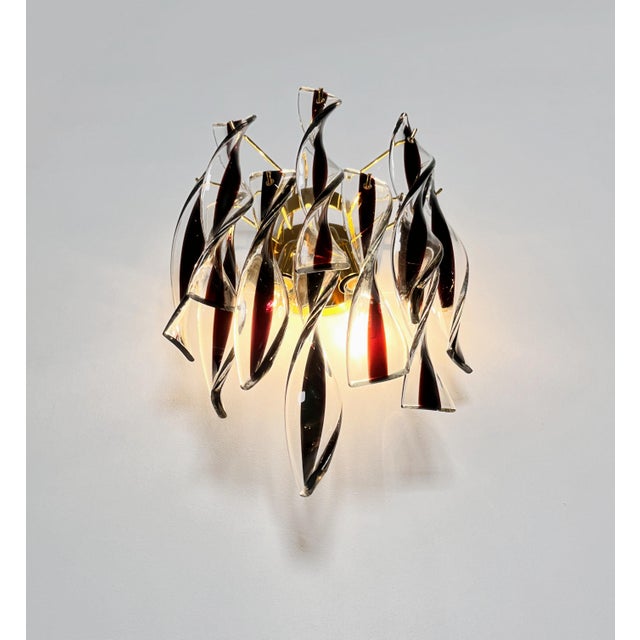 Murano Wall Sconces with Amethyst Glasses, 1990s, Set of 2 For Sale - Image 6 of 18