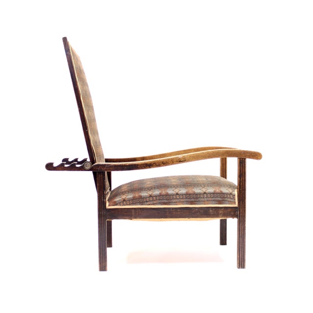 Early 20th Century Arts & Crafts Oak Reclining Chair For Sale - Image 5 of 18