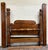 This is a beautiful vintage, possibly antique, full sized Duncan Phyfe style traditional low poster cannonball bed. Wood...