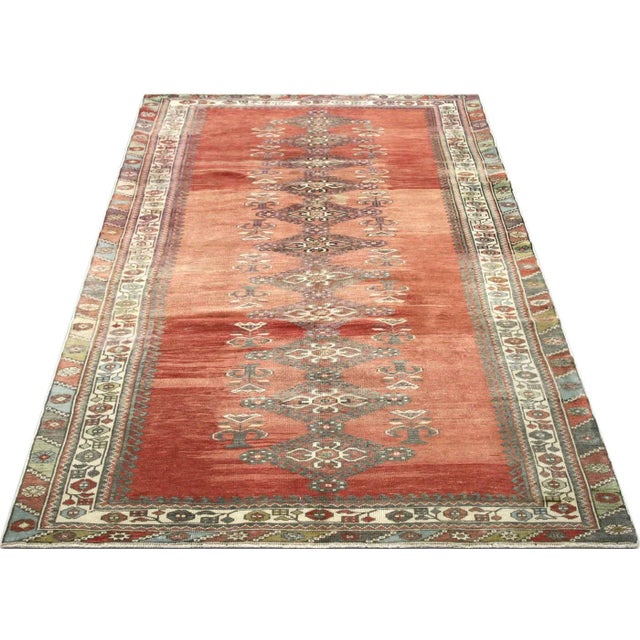 1960s Turkish Oushak Rug For Sale In Los Angeles - Image 6 of 7