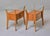 Wood Pair of Italian Mid-Century Blonde Walnut Bedside Tables With Elevated Glass Tops For Sale - Image 7 of 12