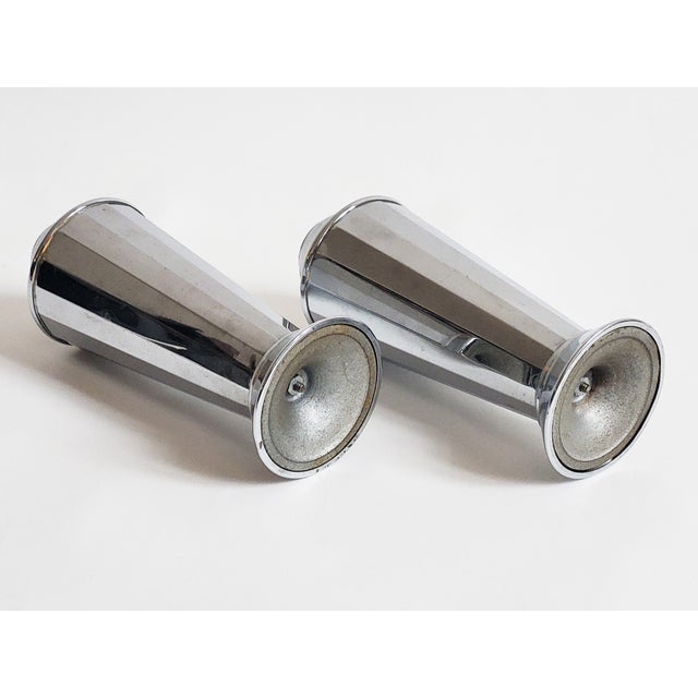 Metal Vintage Art Deco Vases, 1920s, Set of 2 For Sale - Image 7 of 9