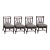 Bamboo Rattan Lyre-Back Dining Chairs, Set of 4 For Sale