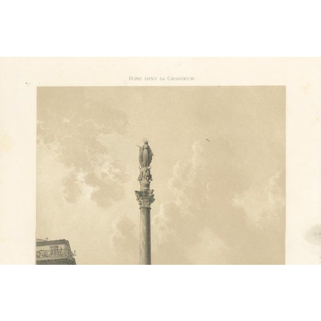 Column of the Immaculate Conception, 1868, Paper For Sale - Image 6 of 10