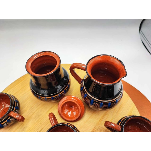 1970s Vintage Ceramic Coffee Set, 1970s, Set of 8 For Sale - Image 5 of 7