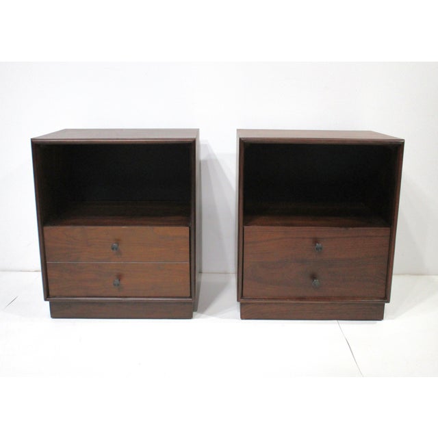 George Nelson Styled Walnut Nightstands for Ramseur For Sale - Image 12 of 12