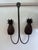 Brown Pair of Pineapple Form Wrought Iron Wall Candle Sconces For Sale - Image 8 of 13