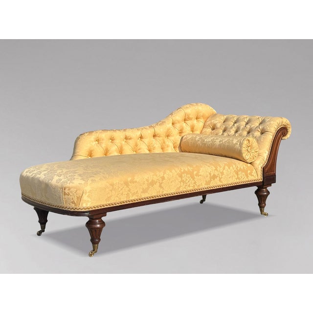 Wood 19th Century Regency Mahogany Chaise Lounge, 1820 For Sale - Image 7 of 11
