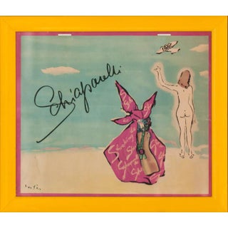 Shocking Schiaparelli Place Vendome 1966 Calendar by Vertes For Sale