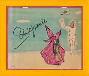 Shocking Schiaparelli Place Vendome 1966 Calendar by Vertes
