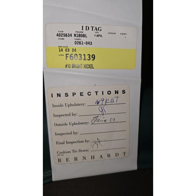 Bernhardt "Delano" Leather Club Chairs For Sale - Image 12 of 12