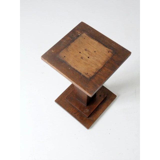 Antique Mission Style Plant Stand End Table For Sale - Image 9 of 10