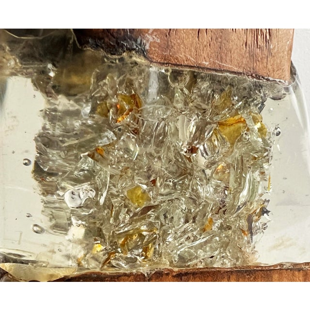 Vintage Mid Century Wood & Lucite Organic Modern Table Sculpture For Sale In Providence - Image 6 of 9