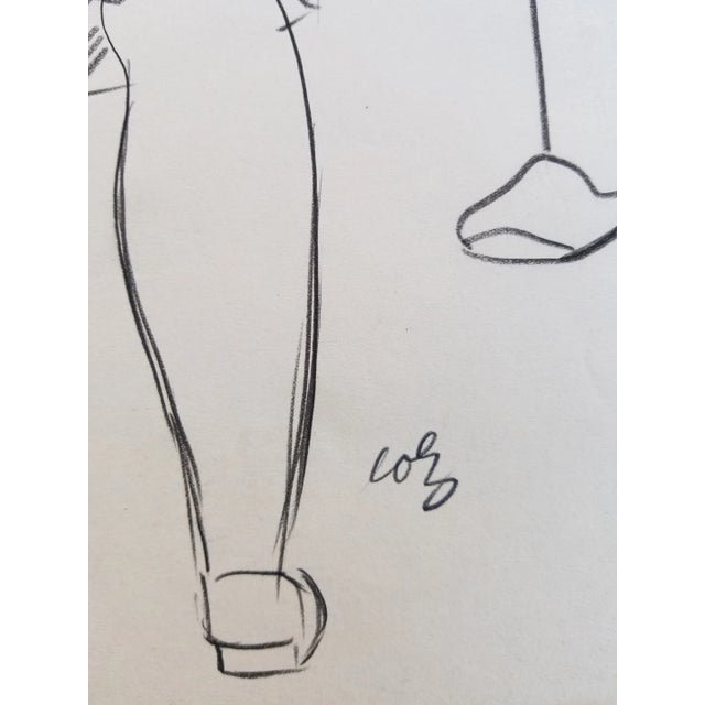 Figurative Original Female Sketch by Herman Volz For Sale - Image 3 of 8