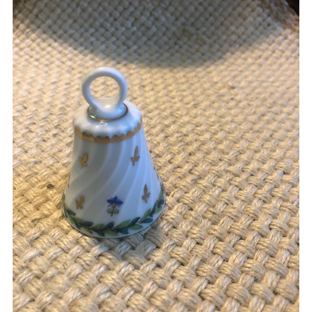 Vintage Porcelain Hand Painted Table Bell For Sale - Image 4 of 8