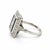 Mid 20th Century Vintage Art Deco Platinum Sapphire & Diamond Ring, Size 6.5 For Sale - Image 5 of 6