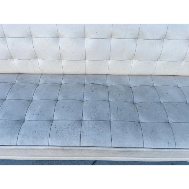 1970s Mid Century Modern Chrome & Leather Sofa For Sale - Image 10 of 13