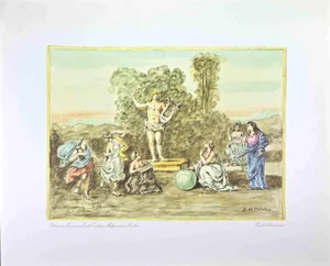 After Giorgio de Chirico, The Muses, Vintage Offset Print, 1962
