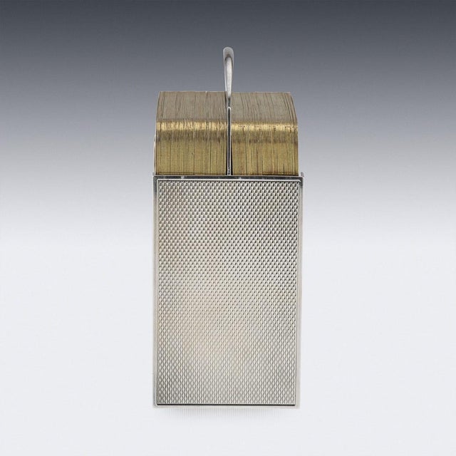 Vintage French Silver Playing Cards Table Set by Hermès, 1960s For Sale - Image 6 of 15