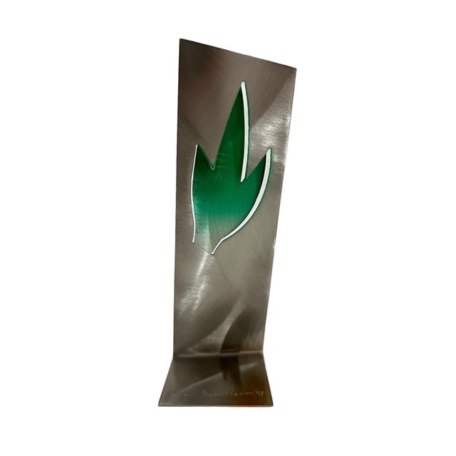 Zigi Ben-Haim, Israeli Contemporary Abstract Geometric Painted Pierced Sculpture Zigi Ben Haim, 1998 For Sale - Image 4 of 13