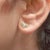 Haus of Brilliance 10K Yellow Gold 1/10 Cttw Diamond Heart and Beaded Halo Stud Earrings (I-J Color, I1-I2 Clarity) For Sale - Image 4 of 5