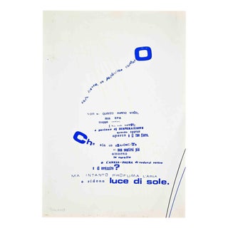 Ennio Pouchard, A Colored Balloon Rises Freely, 1970s, Screen Print For Sale