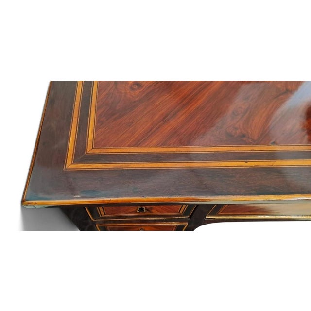 Wood Antique Italian Louis XVI Desk, 1700s For Sale - Image 7 of 10