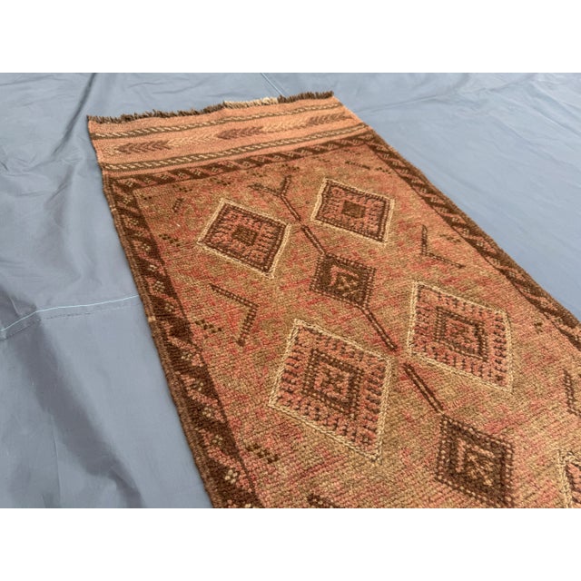 Vintage Afghan Hand-Knotted Mishwani Flatweave Kilim Runner Rug, For Sale - Image 9 of 12