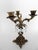 Early 20th Century French Gold Leaf Cast Iron Girandoles Candelabras With Crystal Pendalogues - Set of 2 For Sale - Image 12 of 12