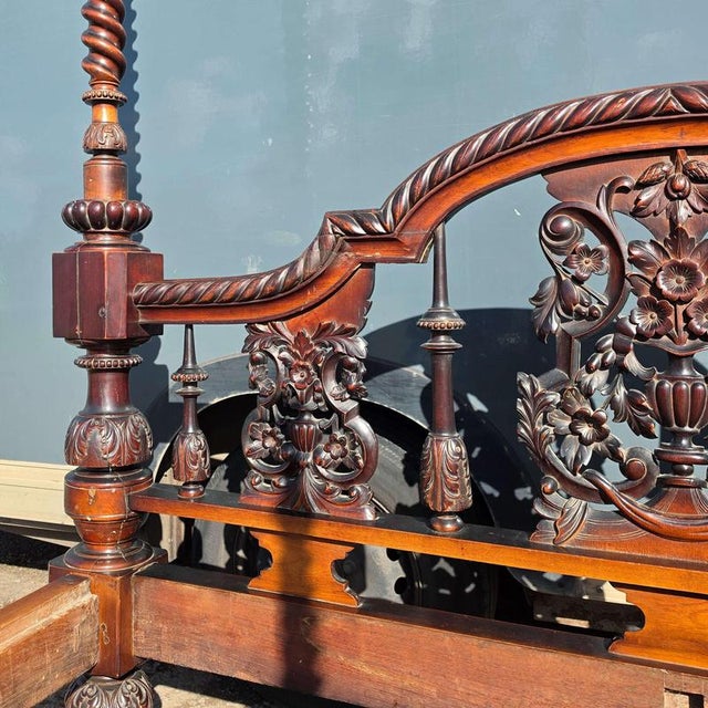 Anglo-Indian Four Poster Bed, 1920s For Sale - Image 11 of 15