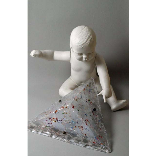 1970s Murano Glass Pyramid Wall Light, 1970s For Sale - Image 5 of 15