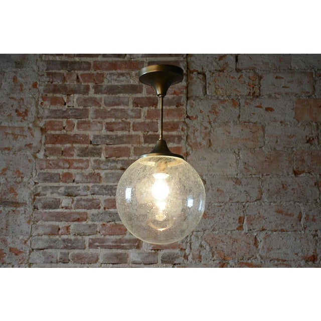Mid-Century Chandelier in Brass and Glass, Czech, 1960s For Sale - Image 9 of 11