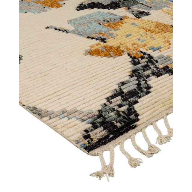 Solo Rugs Grit And Ground Collection Contemporary Moroccan Floral Fall Hand Knotted Area Rug Multi 6 X 9 Chairish