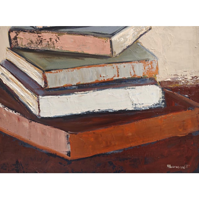 2020s Le Silence Des Livres, Textured Still Life With Books Books, Contemporary Framed by Sophie Dumont For Sale - Image 5 of 9
