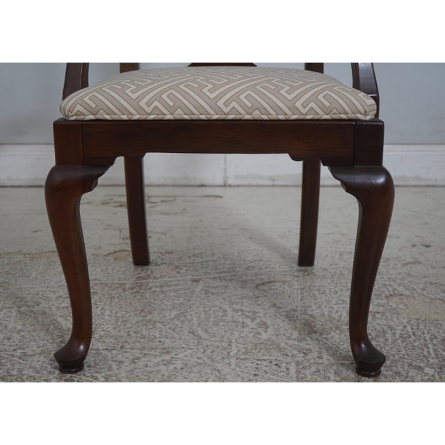 Set of 4 Ethan Allen Cherry Georgian Court Dining Room Chairs For Sale - Image 9 of 18