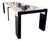 Extendable Console Table with Metal Frame and Black Lacquered Finish, 1980s For Sale