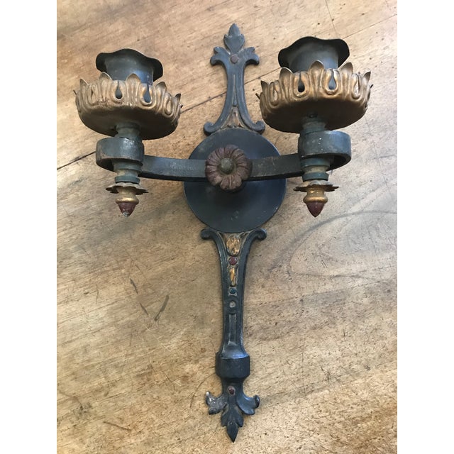 Antique Gothic Cast Iron Candle Sconce Chairish